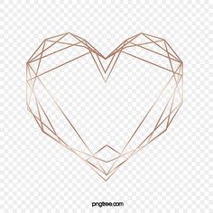 a heart made out of lines on a transparent background