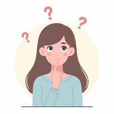 a woman who is thinking about the question