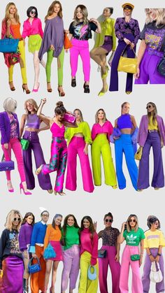 Outfit Nostalgia, 80s Neon Party Outfit, 90s Glow Party Outfit, 80s Neon Aesthetic Outfit, Neon Party Ideas Outfit, Outfit Neon, Neon 90s Party Outfit, Miami Vice Style, 90s Neon Aesthetic Outfit
