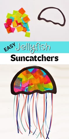 Simple and fun indoor activity for kids. This is the perfect sea creature activity for toddlers. Use this as a learning activity to teach kids about sea creatures like jellyfish! This craft for kids would also be great for a preschool classroom activity. Try this activity for kids today!