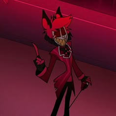 a cartoon character with an evil look on his face, holding a knife and looking at the camera