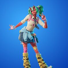 a woman dressed in costume and boots is standing with her arms spread out to the side