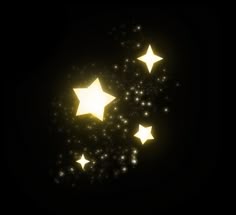 the stars are glowing in the dark sky