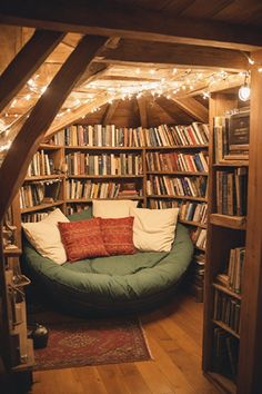 a living room filled with lots of books