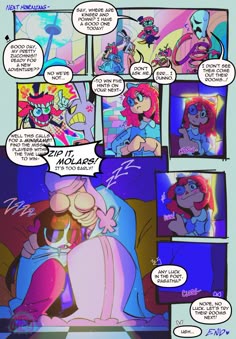 an image of cartoon characters talking to each other