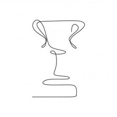 a single line drawing of a vase on a white background with the word's name below it