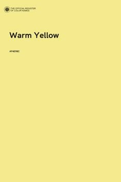 the cover of warm yellow by various authors