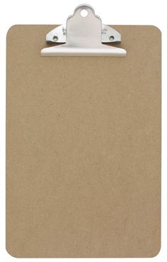 a clipboard with a blank note pad attached to the front and back of it