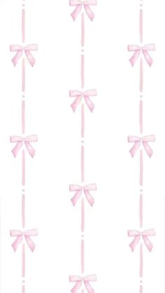 pink bows and ribbons on white background