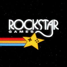 the logo for rockstar games with a star on it's chest and rainbow stripes