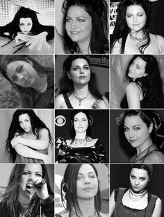 black and white photos of women with different hair styles