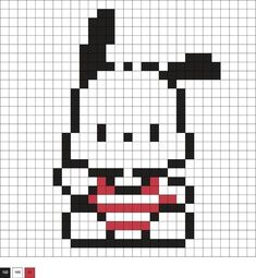 a cross stitch pattern with an image of a cartoon character