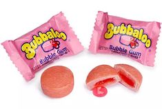 two gummy bubble gums are shown next to each other on a white background