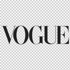 the word'voge'is shown in black and white