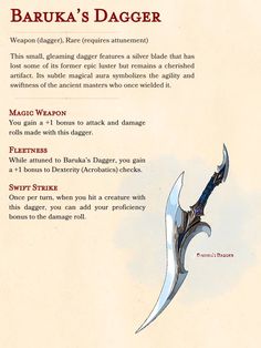 the back cover of a book with an image of a dagger