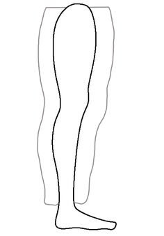 the outline of a person's legs
