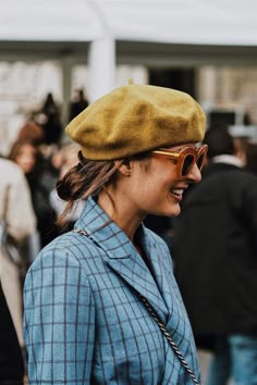 Shop the Hats Our Editors Love Right NowEditorial Eclectic Style Essential #5: Modern Trench | NYC Street Style, fashion girls, street style trends, gucci dionysus, oversized trench coat, maximal style, gucci loafers, spring 2017 outfits Layers #winter #winteroutfits #coat #winterfashion #fashion #winter2019 koreanfasion #streetfashion fashionweek Fall Fashion Beret Accessory, Blue Beret Fashion, Blue Beret Outfit, Navy Beret Fashion Accessory, Light Blue Beret Style, Casual Blue Beret, Beret Street Style, Blue Denim Beret, Paris Hat Style