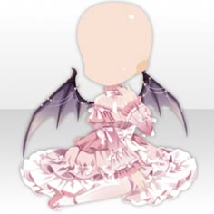 Cute Demon Wings, Chibi Bat Wings, Chibi Demon Wings, Succubus Clothes Drawing, Chibi Devil Wings, Cocoplay Outfit, Cocoppa Play Pose, Cocoppa Halloween, Cocoppa Clothes