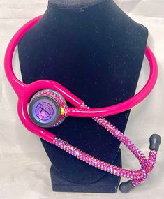 Pink And Silver Stethoscope, Pink Stethoscope Gift, Pink And Purple Stethoscope, Sparkly Stethoscope, Bedazzled Stethoscope, Bling Stethoscope Ideas, Pearl Pink Stethoscope, Pink Stethoscope With Personalized Beads, Bling Stethoscope Diy