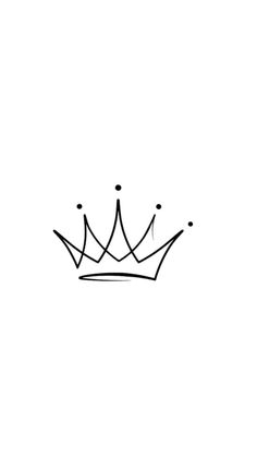a black and white drawing of a crown