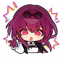 Kafka Emotes, Kafka Chibi Png, Kafka Emojis, Kafka Chibi Honkai, Kafka Hsr Chibi, Kafka Honkai Star Rail Chibi, Kafka Chibi, Kafka Emoji, Hsr Stickers Png