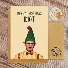 The Office Decorations - Etsy The Office Holiday Card, Dwight Schrute Santa, Dwight Schrute Xmas, Futurama Meme Gift Card, Holiday Card Meme, Happy Retirement Decorations, The Office Dwight, Retirement Decorations, Dental Office Decor