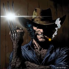 Cool Wolverine Pfp, Wolverine With Motorcycle, Wolverine Western, Cowboy Wolverine, Wolverine Cowboy Hat, Handsome Wolverine, Wolverine With Cowboy Hat, Long Haired Wolverine, Wolverine Pfp