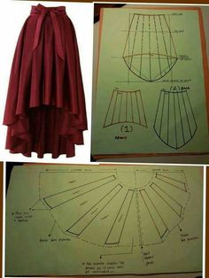 an image of a skirt with measurements on it