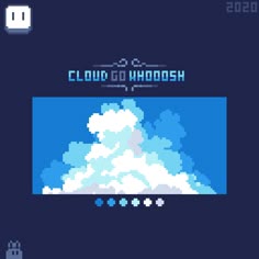 an old - school video game with clouds in the background and text that reads cloud ghoosh