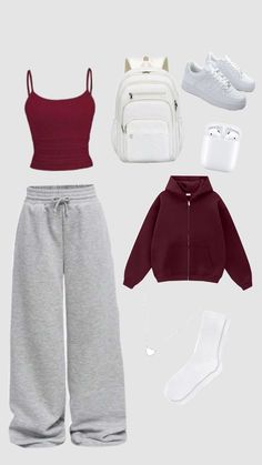 Work Out Sweatpants, Shoes That Go With Sweatpants, White Sweatpant Outfits, Woman Sweatpants Outfits, Outfits With, Jogger Fits Women, Cute Comfy Outfits Sweatpants, Cute Outfits W Sweatpants, Trendy Outfits Comfy
