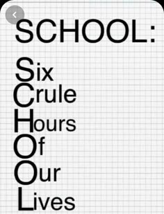 the back cover of school six cruel hours of our lives