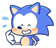 an image of a cartoon sonic the hedgehog holding his thumb up and giving thumbs up