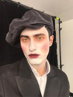 Dandy Makeup, Mime Costume Makeup, Opera Makeup, Men Makeup, Man In Makeup, Male Theatre Makeup, Drag Kings, Cabaret Makeup, Mime Costume