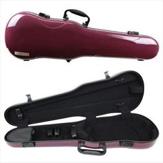 the case is empty and ready to be used as a violin case or instrument case