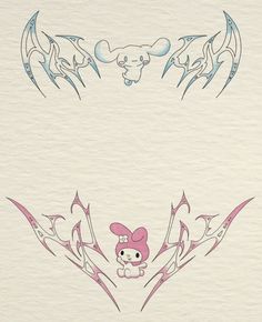 an image of a cartoon character with wings in the shape of a bear and bunny