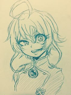 a drawing of a girl with big ears