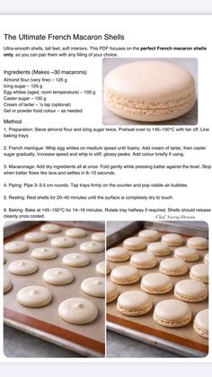 the ultimate french macaron shells are ready to be baked in the oven and put on