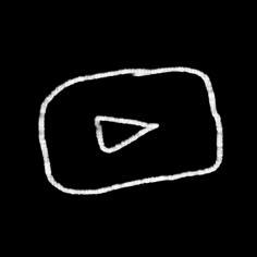 a hand drawn play button on a black background