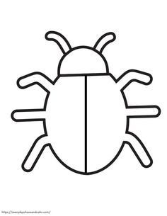 the outline of a bug on a white background