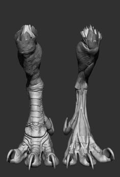 two hands that have been made out of metal