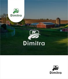 Logo of Dimitra featuring a cow and fields, symbolizing agricultural values.