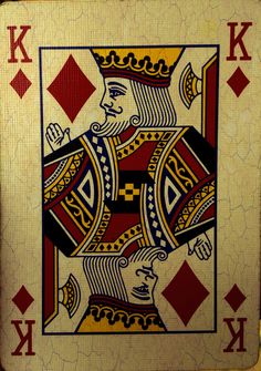 the king of spades playing card is made out of wood