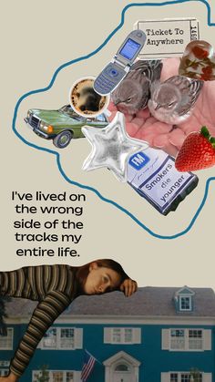 a collage of pictures with the words i've lived on the wrong side of the house