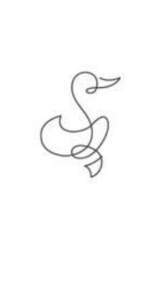 a line drawing of a duck on a white background