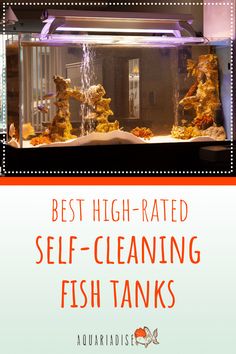 a fish tank with the words best high - rated self cleaning fish tanks on it