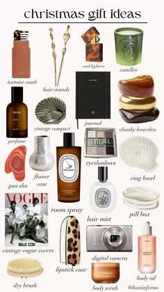 christmas gift ideas for the beauty lover in your life, including perfumes and personal care products