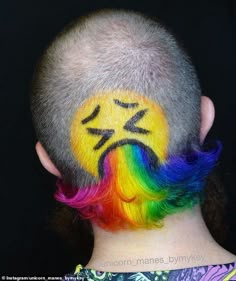 How to give your mother a heart attack. Shaved Hair Designs, Hair Tattoos, Shaved Head, Hair Painting, Artistic Hair, Rainbow Hair, Crazy Hair, Shaved Hair, Grunge Hair