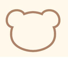 a brown teddy bear's head is shown on a white background with the word,