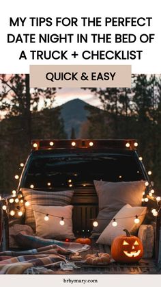 date night truck bed under the stars