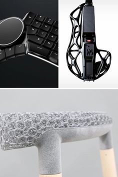 an image of a computer keyboard made out of wire and metal mesh with the key board attached to it